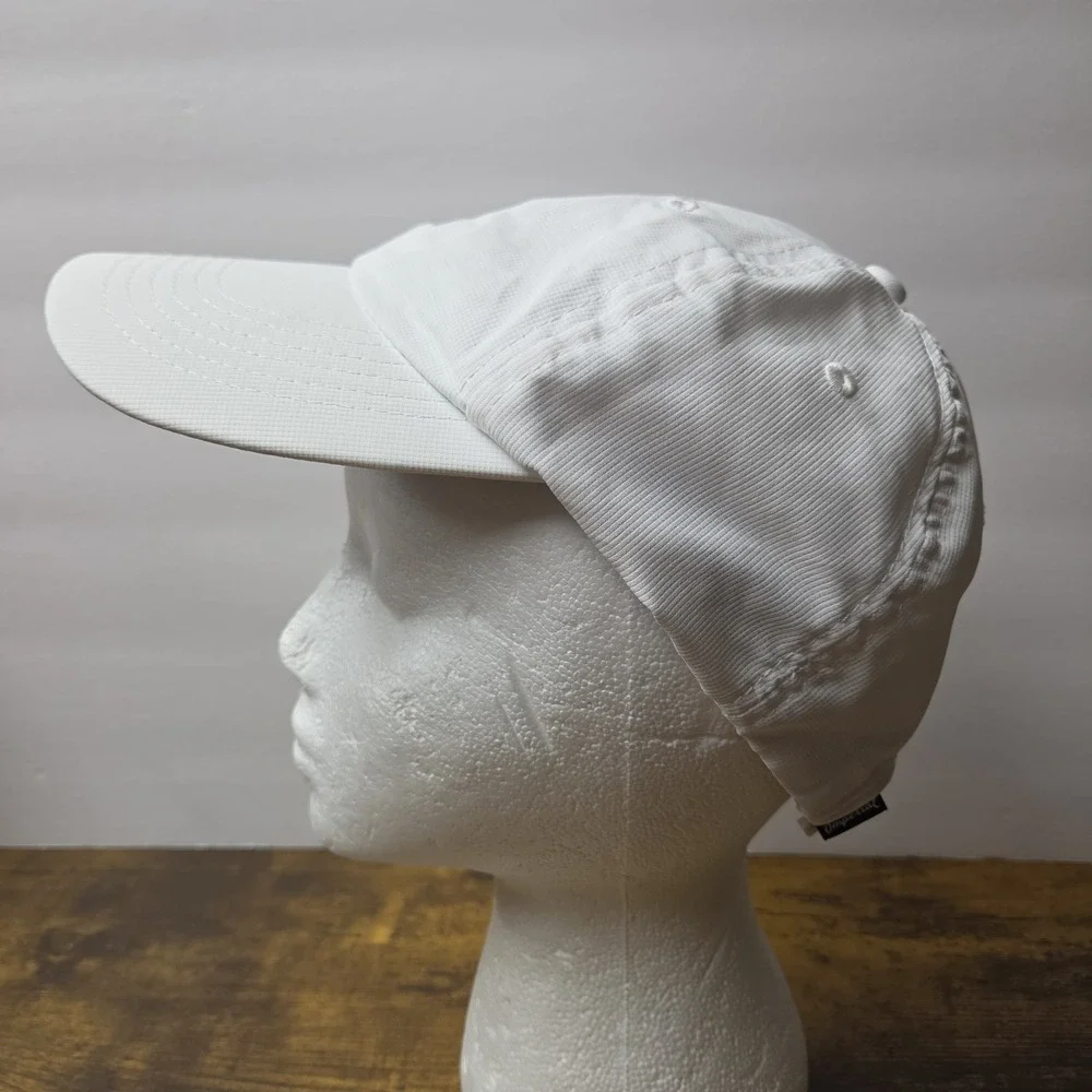 Imperial Caddie Golf Hat White Adjustable Strapback Performance Cap X210P Green
